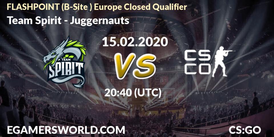 Team Spirit vs Juggernauts: Betting TIp, Match Prediction. 15.02.20. CS2 (CS:GO), FLASHPOINT Europe Closed Qualifier