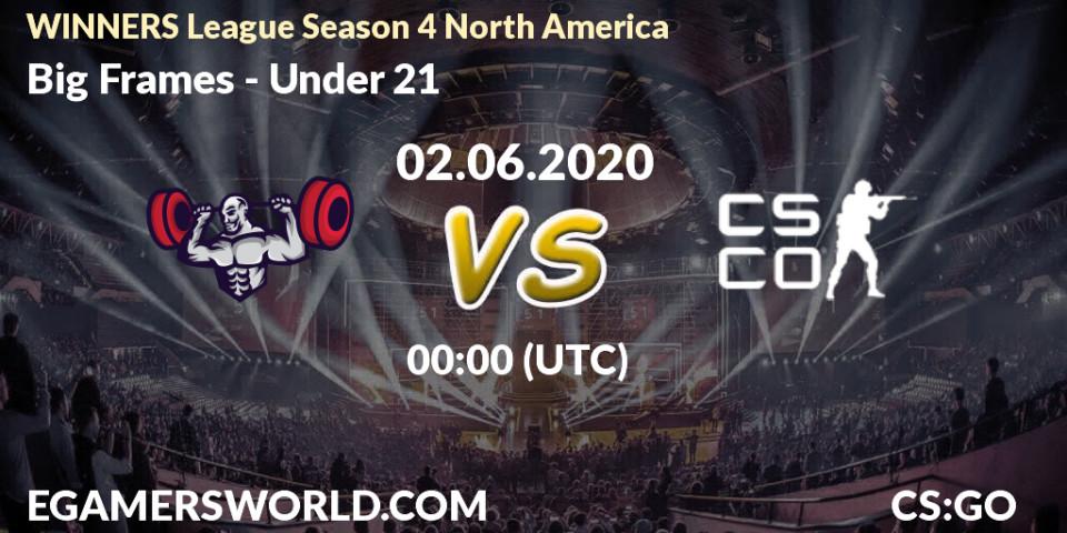 Big Frames vs Under 21: Betting TIp, Match Prediction. 02.06.20. CS2 (CS:GO), WINNERS League Season 4 North America