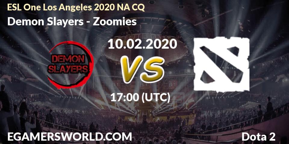 Demon Slayers vs Zoomies: Betting TIp, Match Prediction. 10.02.20. Dota 2, ESL One Los Angeles 2020 NA CQ