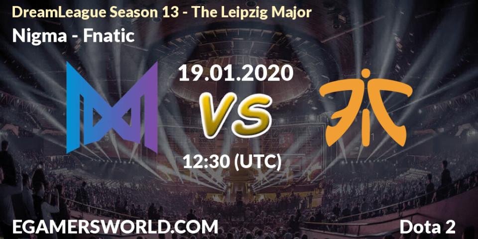 Nigma vs Fnatic: Betting TIp, Match Prediction. 19.01.20. Dota 2, DreamLeague Season 13 - The Leipzig Major