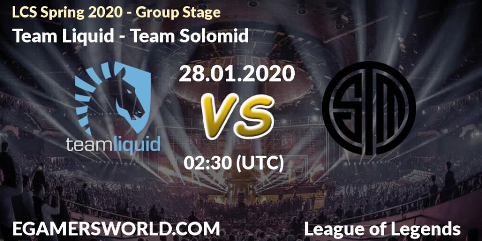 Team Liquid vs Team Solomid: Betting TIp, Match Prediction. 29.02.20. LoL, LCS Spring 2020 - Group Stage