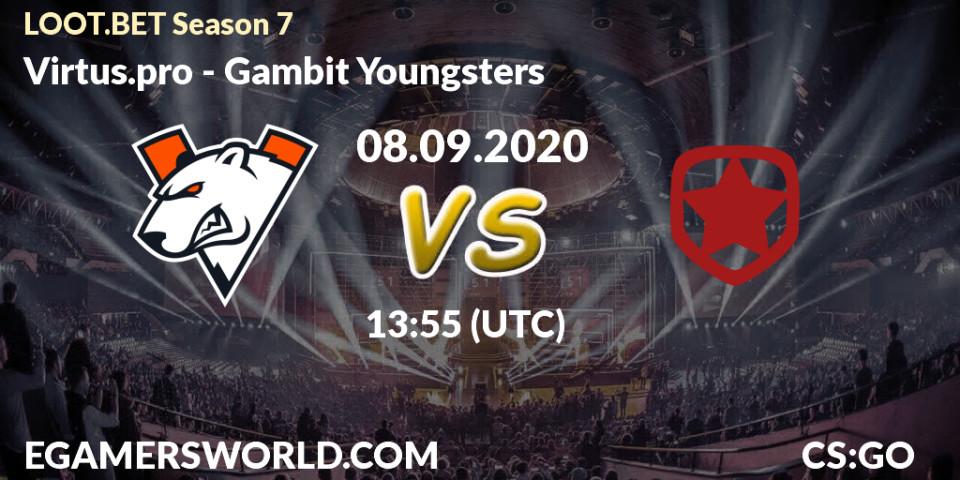 Virtus.pro vs Gambit Youngsters: Betting TIp, Match Prediction. 08.09.20. CS2 (CS:GO), LOOT.BET Season 7