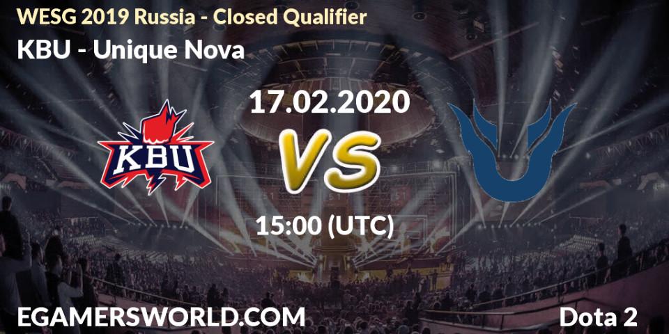 KBU vs Unique Nova: Betting TIp, Match Prediction. 17.02.20. Dota 2, WESG 2019 Russia - Closed Qualifier
