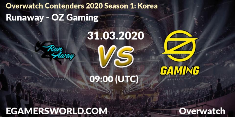 Runaway vs OZ Gaming: Betting TIp, Match Prediction. 31.03.20. Overwatch, Overwatch Contenders 2020 Season 1: Korea