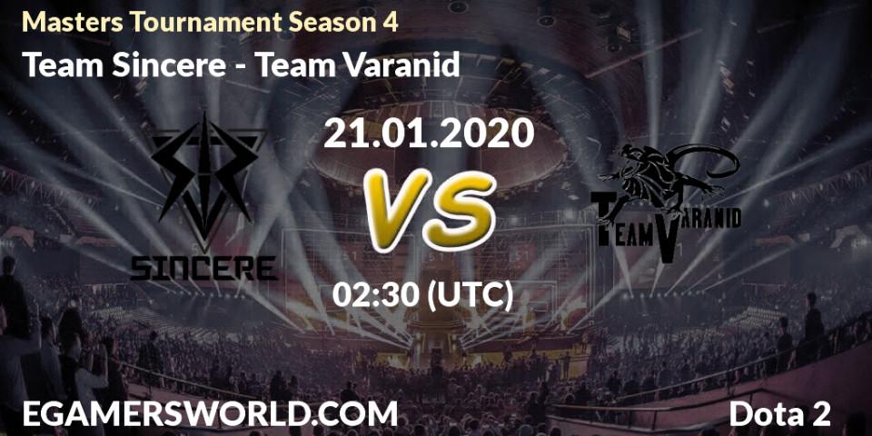 Team Sincere vs Team Varanid: Betting TIp, Match Prediction. 25.01.20. Dota 2, Masters Tournament Season 4