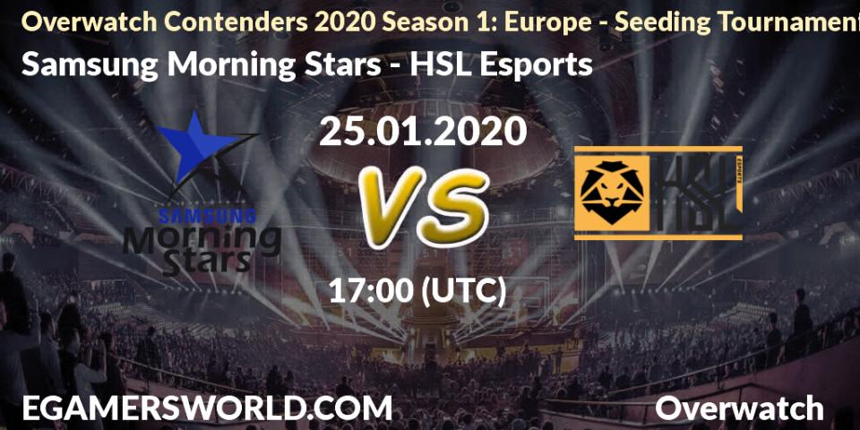 Samsung Morning Stars vs HSL Esports: Betting TIp, Match Prediction. 25.01.20. Overwatch, Overwatch Contenders 2020 Season 1: Europe - Seeding Tournament