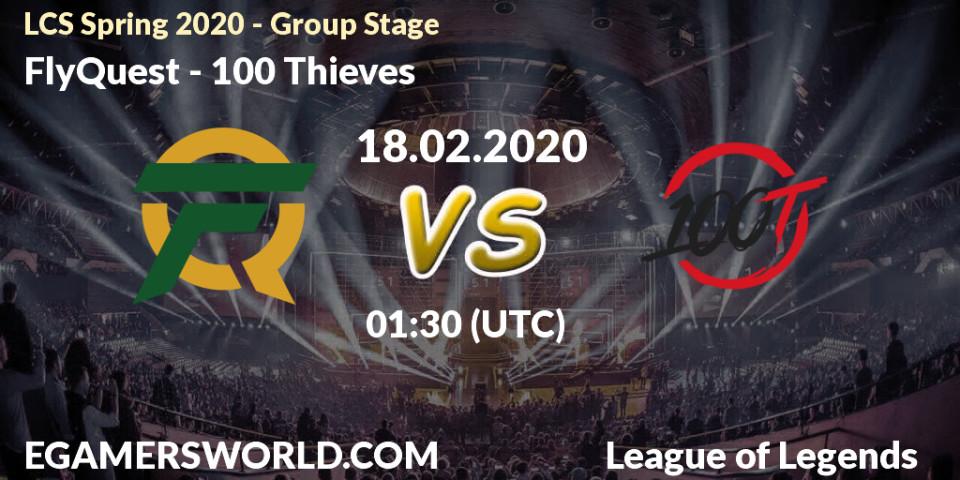 FlyQuest vs 100 Thieves: Betting TIp, Match Prediction. 18.02.20. LoL, LCS Spring 2020 - Group Stage