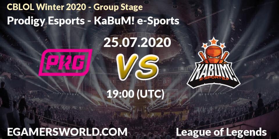 Prodigy Esports vs KaBuM! e-Sports: Betting TIp, Match Prediction. 25.07.20. LoL, CBLOL Winter 2020 - Group Stage