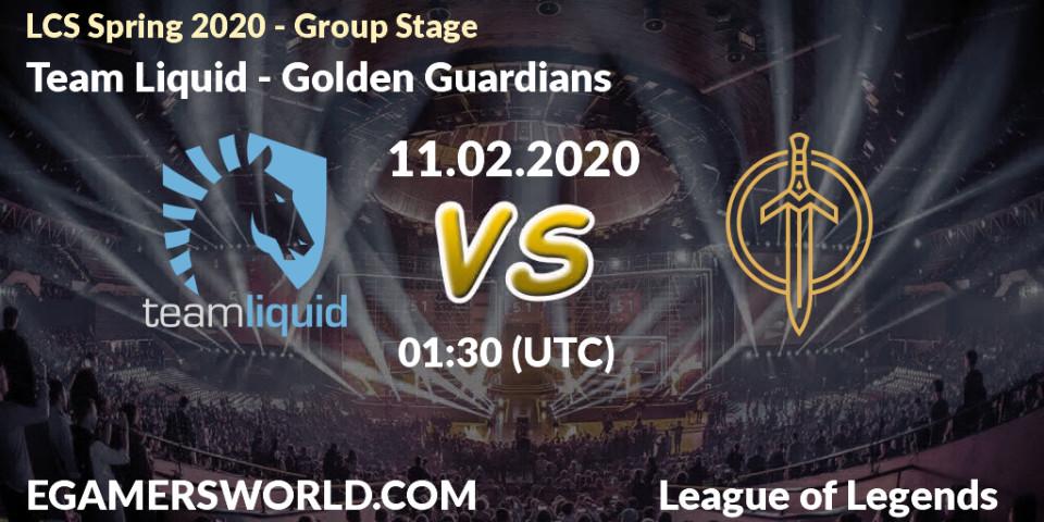 Team Liquid vs Golden Guardians: Betting TIp, Match Prediction. 11.02.20. LoL, LCS Spring 2020 - Group Stage
