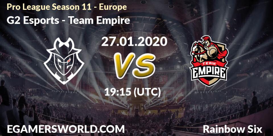 G2 Esports vs Team Empire: Betting TIp, Match Prediction. 27.01.20. Rainbow Six, Pro League Season 11 - Europe