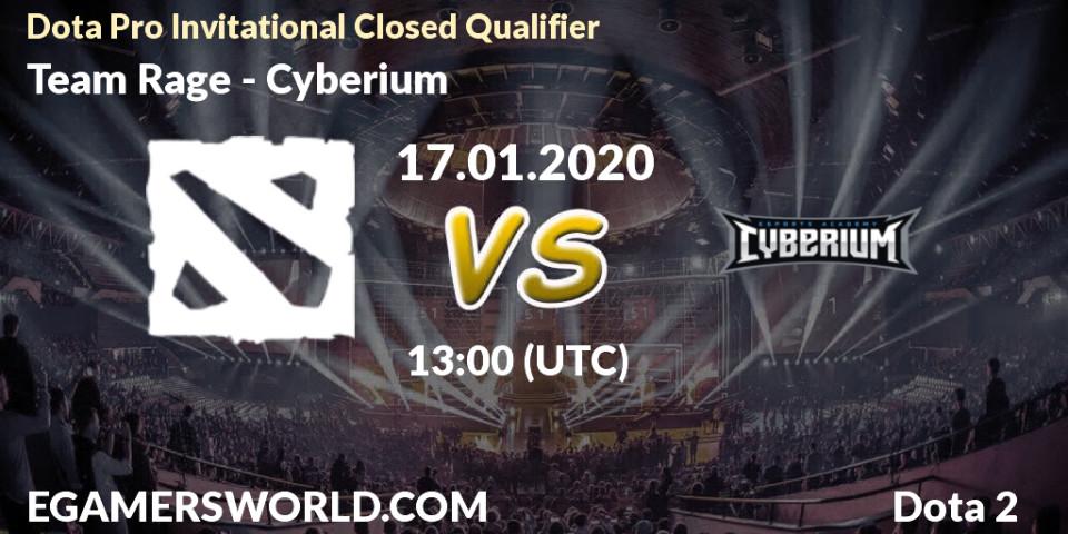 Team Rage vs Cyberium: Betting TIp, Match Prediction. 17.01.20. Dota 2, Dota Pro Invitational Closed Qualifier