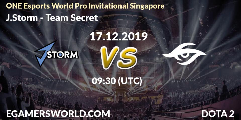 J.Storm vs Team Secret: Betting TIp, Match Prediction. 17.12.19. Dota 2, ONE Esports World Pro Invitational Singapore