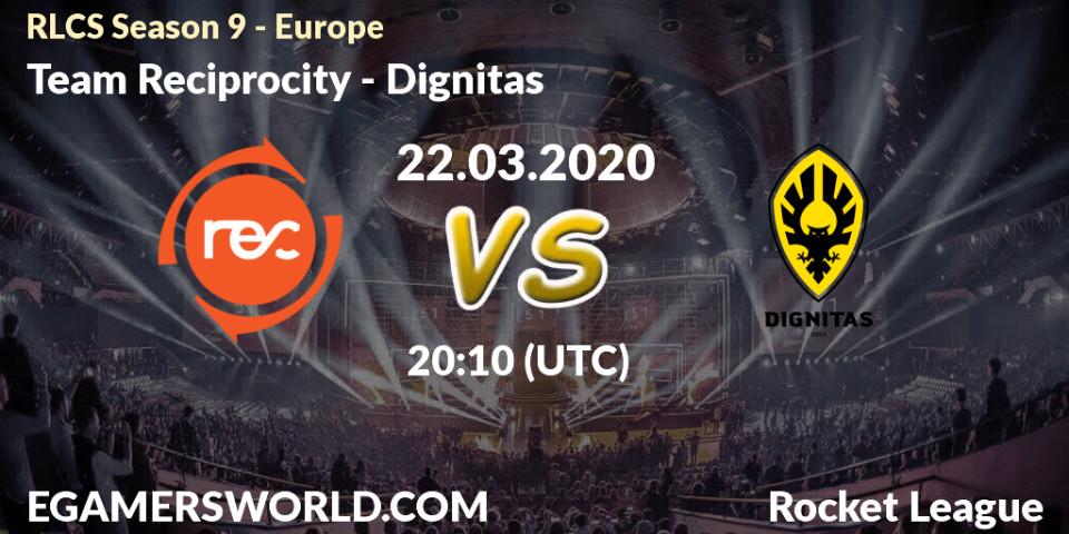 Team Reciprocity vs Dignitas: Betting TIp, Match Prediction. 22.03.20. Rocket League, RLCS Season 9 - Europe