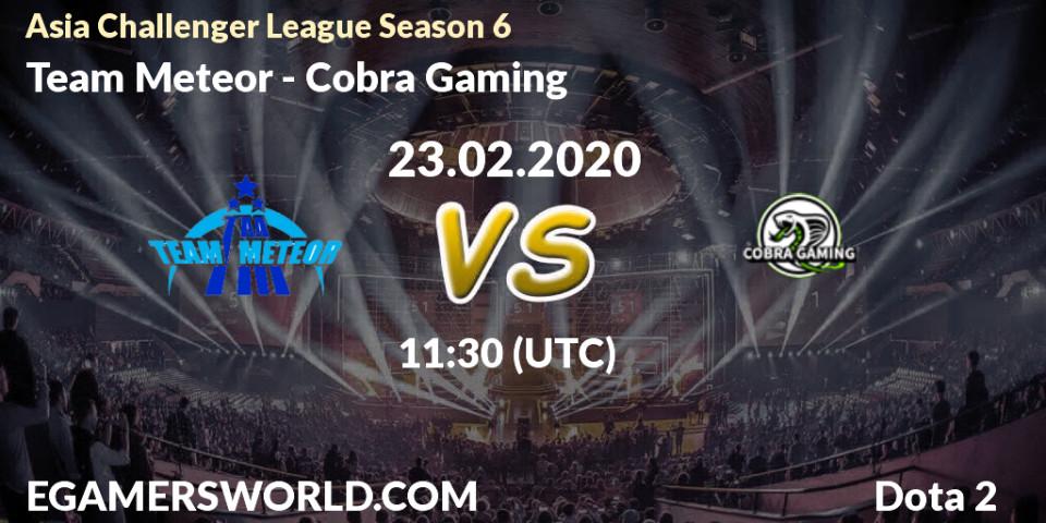 Team Meteor vs Cobra Gaming: Betting TIp, Match Prediction. 23.02.20. Dota 2, Asia Challenger League Season 6