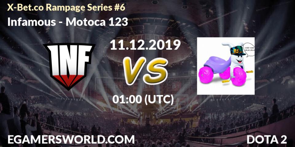 Infamous vs Motoca 123: Betting TIp, Match Prediction. 11.12.19. Dota 2, X-Bet.co Rampage Series #6