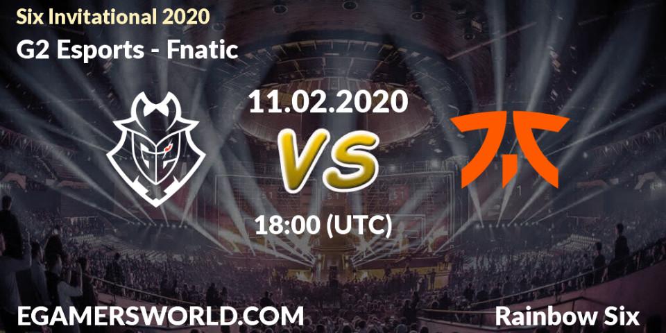 G2 Esports vs Fnatic: Betting TIp, Match Prediction. 11.02.20. Rainbow Six, Six Invitational 2020