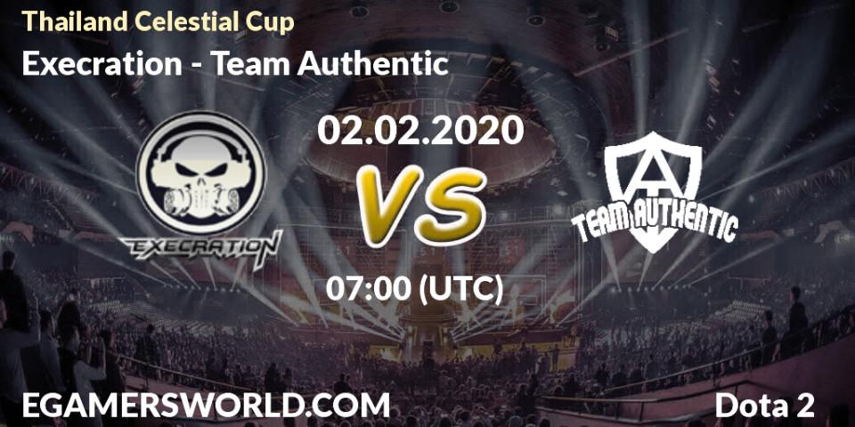Execration vs Team Authentic: Betting TIp, Match Prediction. 02.02.20. Dota 2, Thailand Celestial Cup