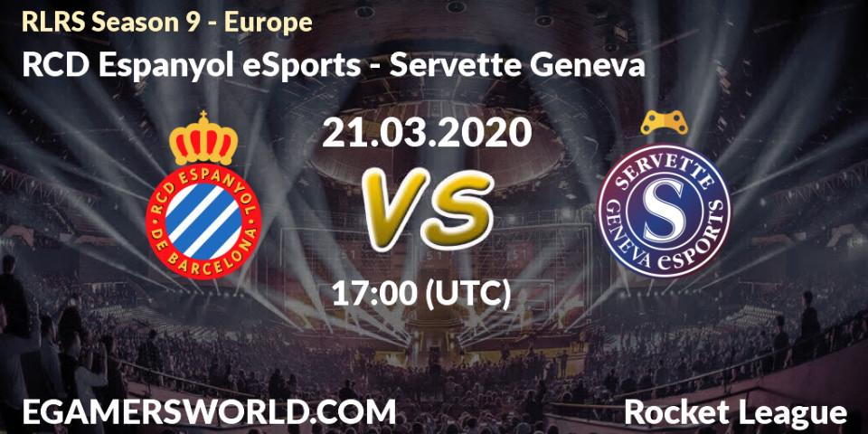 RCD Espanyol eSports vs Servette Geneva: Betting TIp, Match Prediction. 21.03.20. Rocket League, RLRS Season 9 - Europe