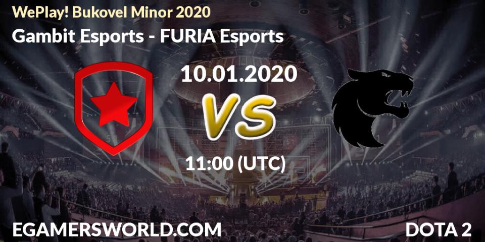 Gambit Esports vs FURIA Esports: Betting TIp, Match Prediction. 09.01.20. Dota 2, WePlay! Bukovel Minor 2020