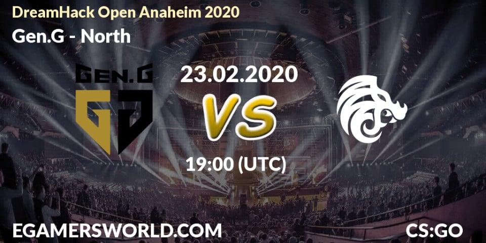 Gen.G vs North: Betting TIp, Match Prediction. 23.02.20. CS2 (CS:GO), DreamHack Open Anaheim 2020