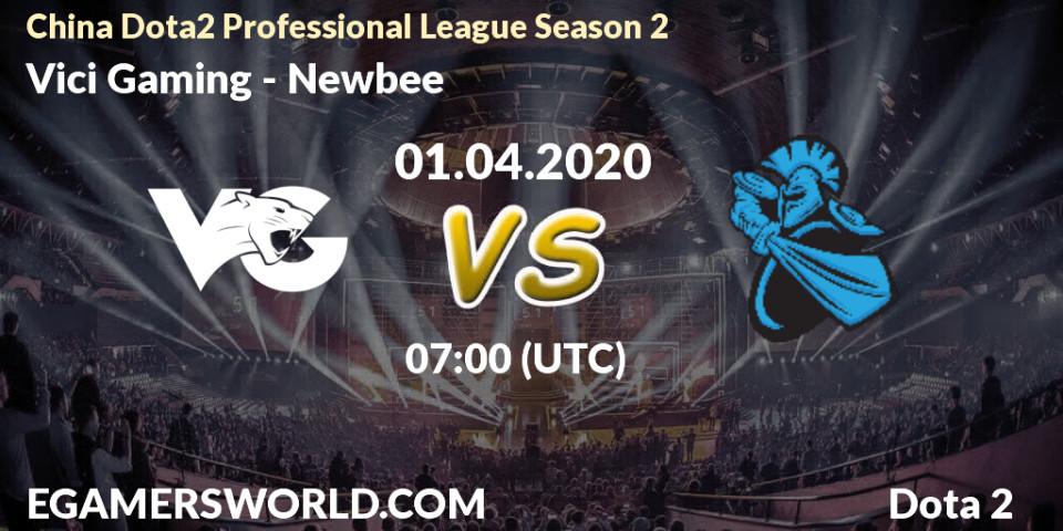Vici Gaming vs Newbee: Betting TIp, Match Prediction. 01.04.20. Dota 2, China Dota2 Professional League Season 2