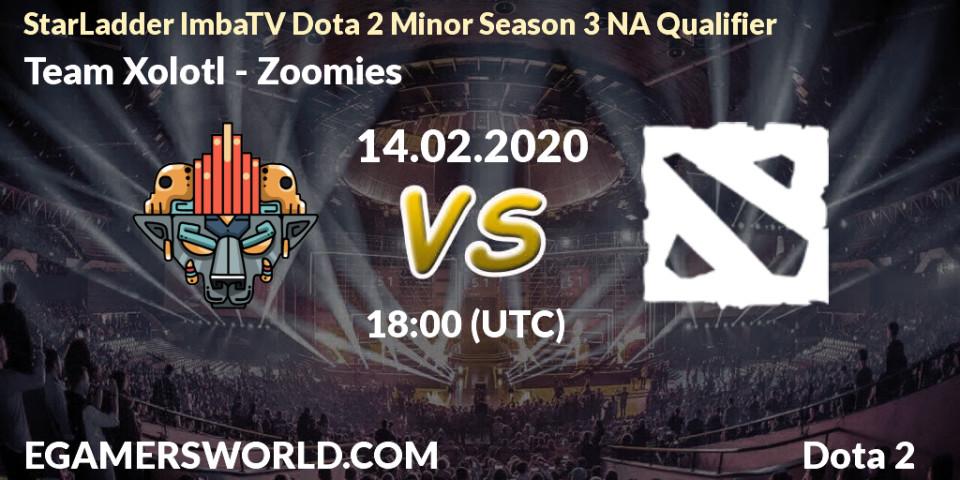 Team Xolotl vs Zoomies: Betting TIp, Match Prediction. 14.02.20. Dota 2, StarLadder ImbaTV Dota 2 Minor Season 3 NA Qualifier