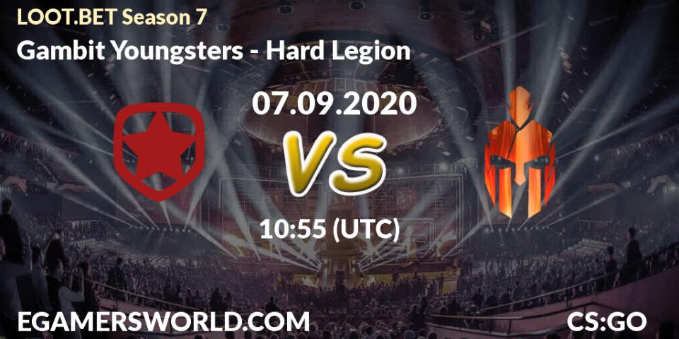 Gambit Youngsters vs Hard Legion: Betting TIp, Match Prediction. 07.09.20. CS2 (CS:GO), LOOT.BET Season 7
