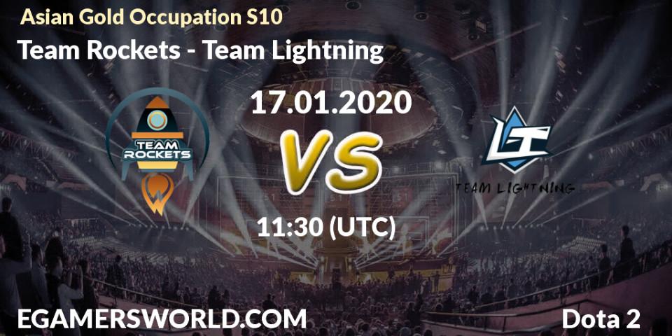 Team Rockets vs Team Lightning: Betting TIp, Match Prediction. 17.01.20. Dota 2, Asian Gold Occupation S10