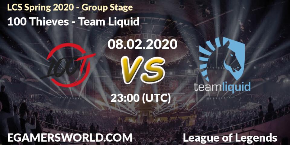 100 Thieves vs Team Liquid: Betting TIp, Match Prediction. 08.02.20. LoL, LCS Spring 2020 - Group Stage