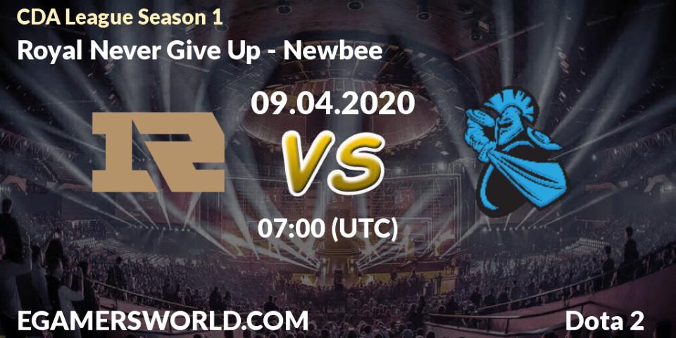 Royal Never Give Up vs Newbee: Betting TIp, Match Prediction. 09.04.20. Dota 2, CDA League Season 1