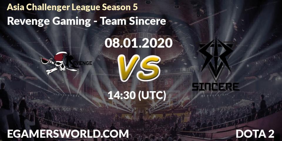 Revenge Gaming vs Team Sincere: Betting TIp, Match Prediction. 08.01.20. Dota 2, Asia Challenger League Season 5