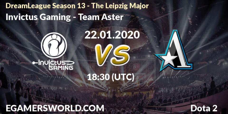 Invictus Gaming vs Team Aster: Betting TIp, Match Prediction. 22.01.20. Dota 2, DreamLeague Season 13 - The Leipzig Major