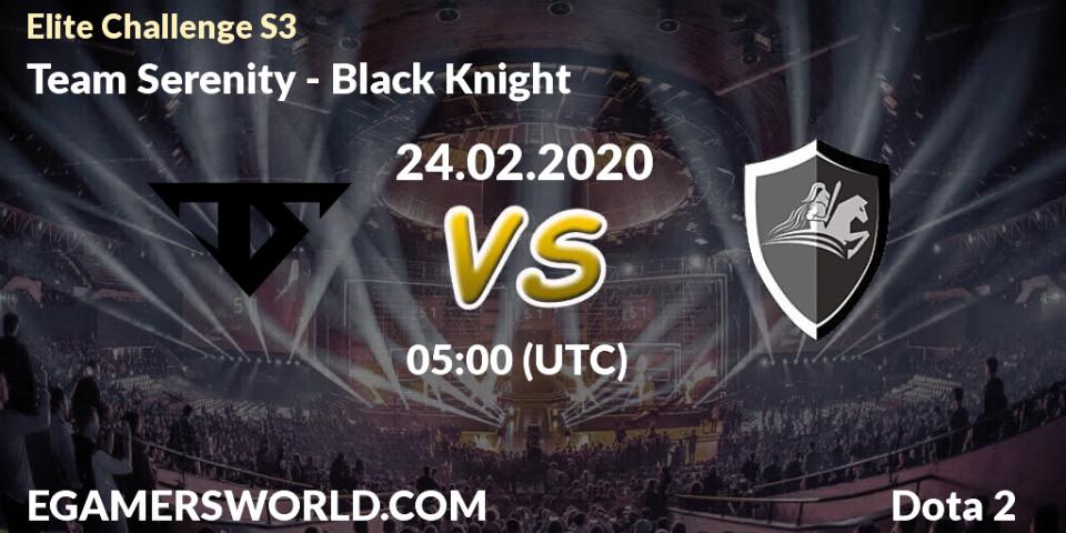 Team Serenity vs Black Knight: Betting TIp, Match Prediction. 24.02.20. Dota 2, Elite Challenge S3