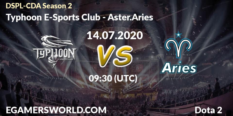 Typhoon E-Sports Club vs Aster.Aries: Betting TIp, Match Prediction. 14.07.20. Dota 2, Dota2 Secondary Professional League 2020 Season 2