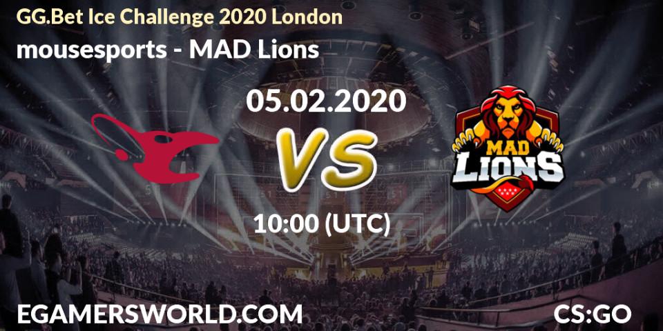 mousesports vs MAD Lions: Betting TIp, Match Prediction. 05.02.20. CS2 (CS:GO), GG.Bet Ice Challenge 2020 London