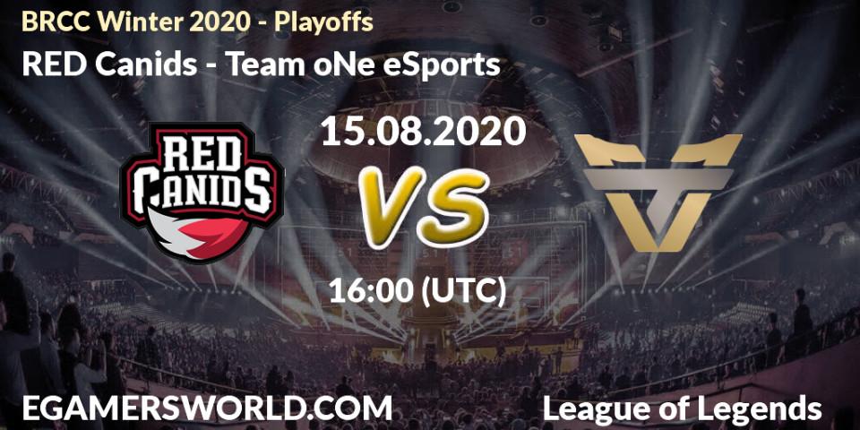 RED Canids vs Team oNe eSports: Betting TIp, Match Prediction. 15.08.20. LoL, BRCC Winter 2020 - Playoffs