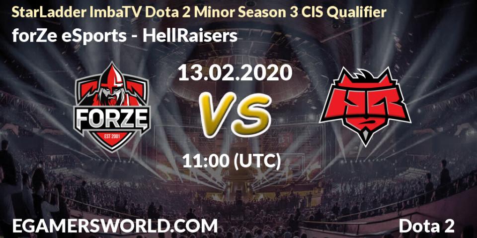 forZe eSports vs HellRaisers: Betting TIp, Match Prediction. 13.02.20. Dota 2, StarLadder ImbaTV Dota 2 Minor Season 3 CIS Qualifier