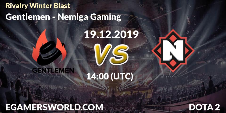 Gentlemen vs Nemiga Gaming: Betting TIp, Match Prediction. 19.12.19. Dota 2, Rivalry Winter Blast