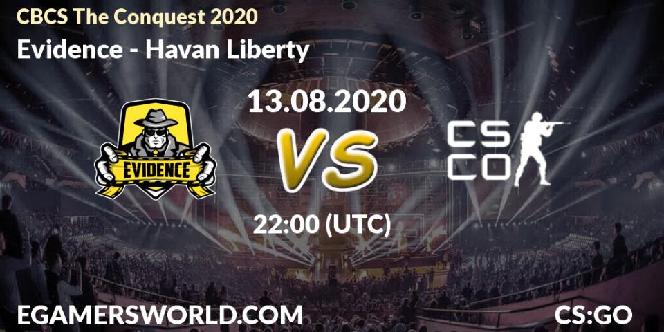 Evidence vs Havan Liberty: Betting TIp, Match Prediction. 13.08.20. CS2 (CS:GO), CBCS The Conquest 2020