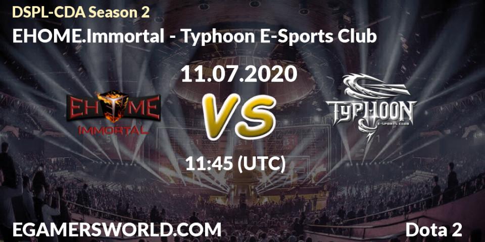 EHOME.Immortal vs Typhoon E-Sports Club: Betting TIp, Match Prediction. 11.07.20. Dota 2, Dota2 Secondary Professional League 2020 Season 2