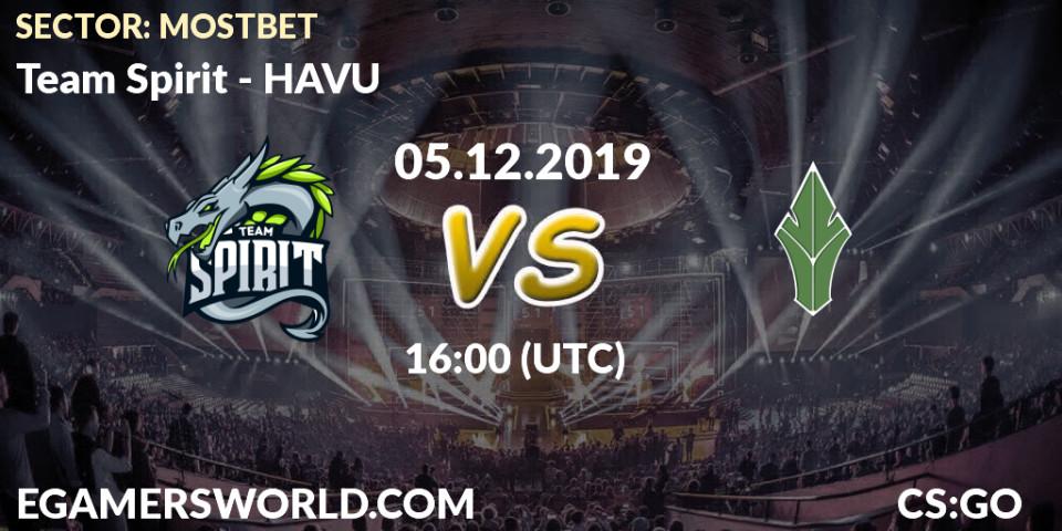 Team Spirit vs HAVU: Betting TIp, Match Prediction. 05.12.19. CS2 (CS:GO), SECTOR: MOSTBET