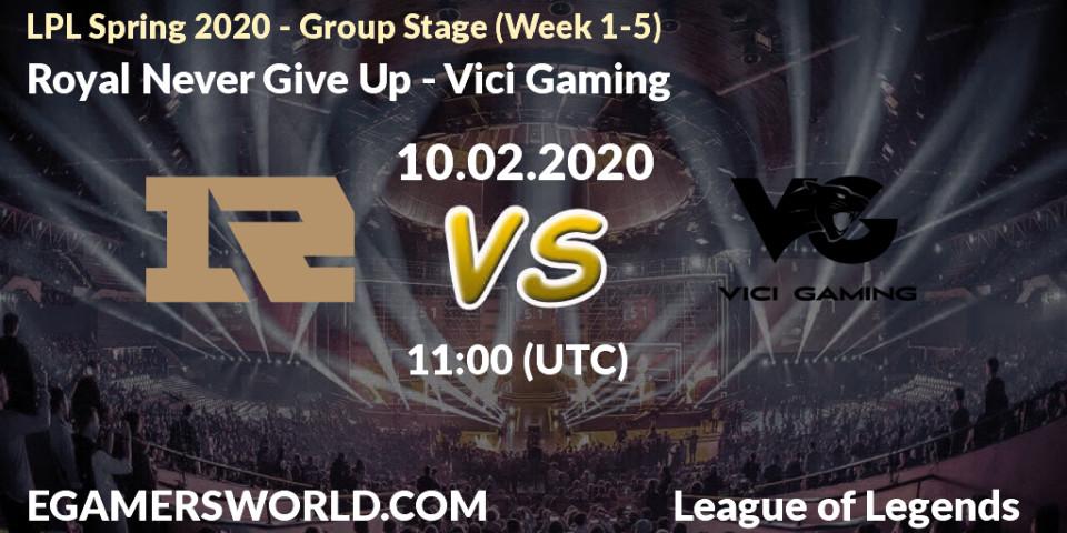 Royal Never Give Up vs Vici Gaming: Betting TIp, Match Prediction. 20.03.20. LoL, LPL Spring 2020 - Group Stage (Week 1-4)