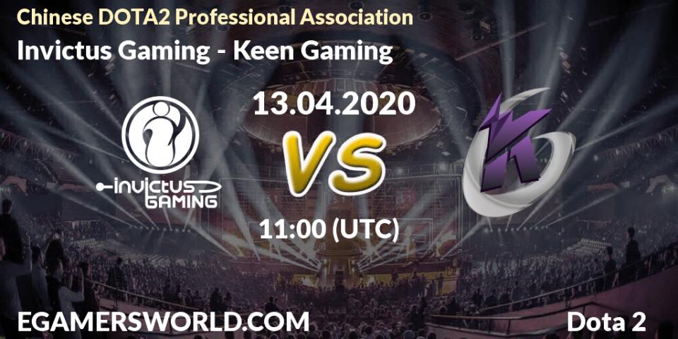 Invictus Gaming vs Keen Gaming: Betting TIp, Match Prediction. 13.04.20. Dota 2, CDA League Season 1