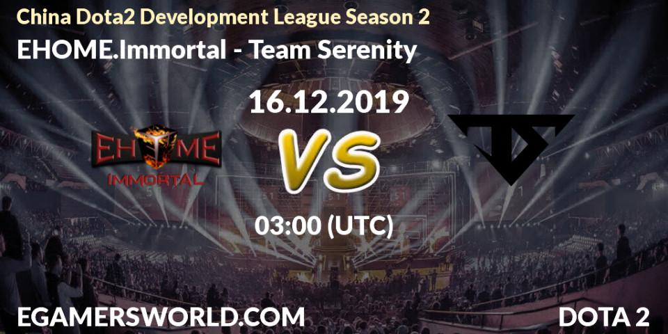 EHOME.Immortal vs Team Serenity: Betting TIp, Match Prediction. 29.02.20. Dota 2, China Dota2 Development League Season 2