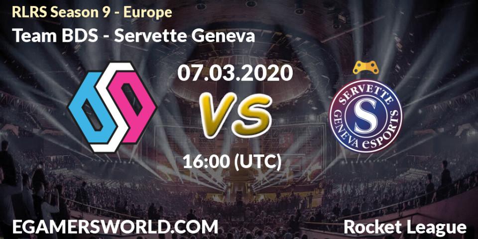 Team BDS vs Servette Geneva: Betting TIp, Match Prediction. 07.03.20. Rocket League, RLRS Season 9 - Europe