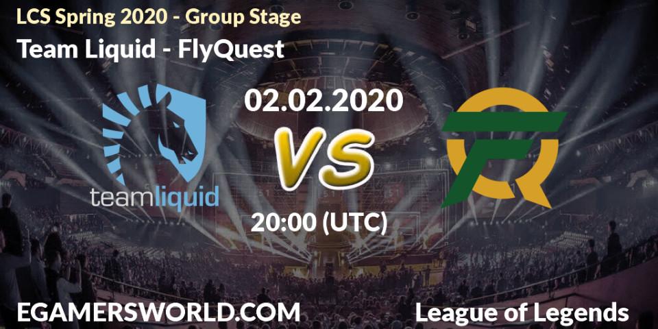 Team Liquid vs FlyQuest: Betting TIp, Match Prediction. 02.02.20. LoL, LCS Spring 2020 - Group Stage