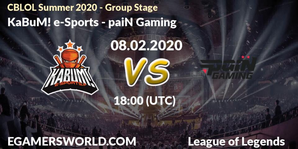 KaBuM! e-Sports vs paiN Gaming: Betting TIp, Match Prediction. 08.02.20. LoL, CBLOL Summer 2020 - Group Stage