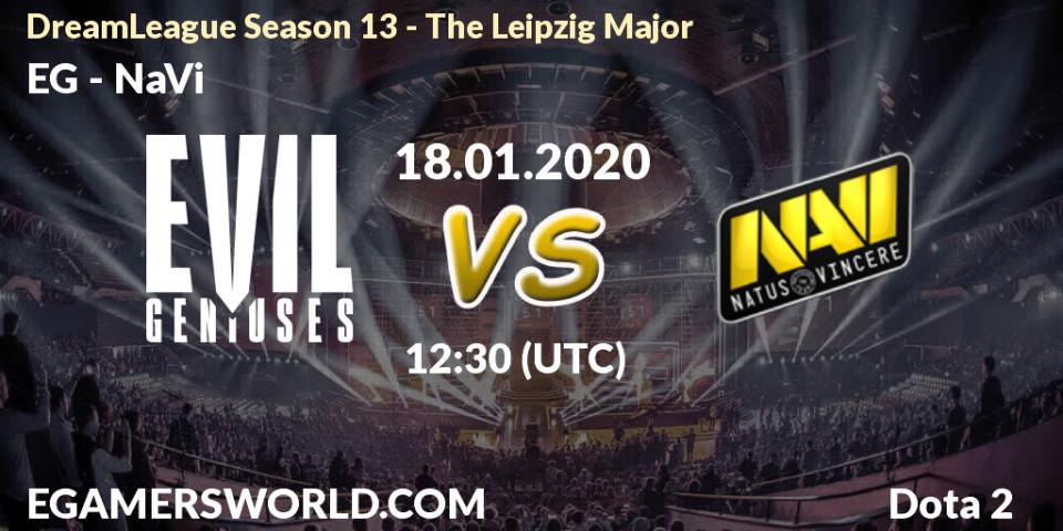 EG vs NaVi: Betting TIp, Match Prediction. 18.01.20. Dota 2, DreamLeague Season 13 - The Leipzig Major