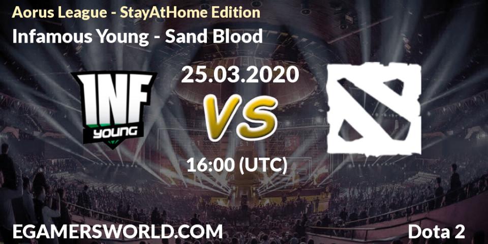 Infamous Young vs Sand Blood: Betting TIp, Match Prediction. 25.03.20. Dota 2, Aorus League - StayAtHome Edition Peru