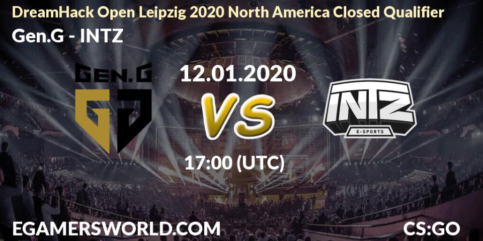 Gen.G vs INTZ: Betting TIp, Match Prediction. 12.01.20. CS2 (CS:GO), DreamHack Open Leipzig 2020 North America Closed Qualifier